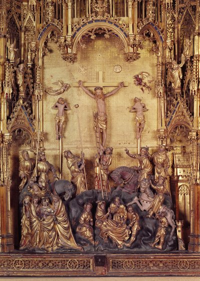 Altarpiece of the Crucifixion (detail) by Jacques de Baerze or Baers